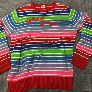 Good Guys Multicolor Striped Men's Sweater